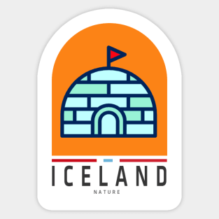 Iceland Sticker , Travel poster Poster Sticker